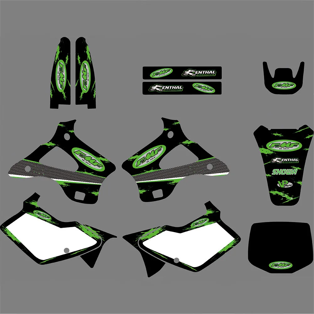 Для Kawasaki 125 250 KX 1998-1994 графические фоны 3M наклейки Наборы наклеек для KX125 KX250 1994 1995