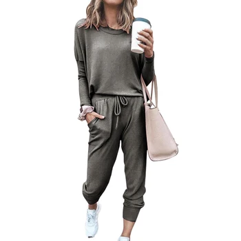 

Autumn 2 Peice Set Women Elegant Pants Sets Female Casual Outfits Jogger Two Piece Set Korean Sports Suit Black Cotton Tracksuit