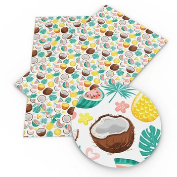 

David accessories 20*34cm Cartoon Printed Litchi Faux Leather Fabric DIY Bows Bag Material Synthetic Leather Sheets,1Yc10486