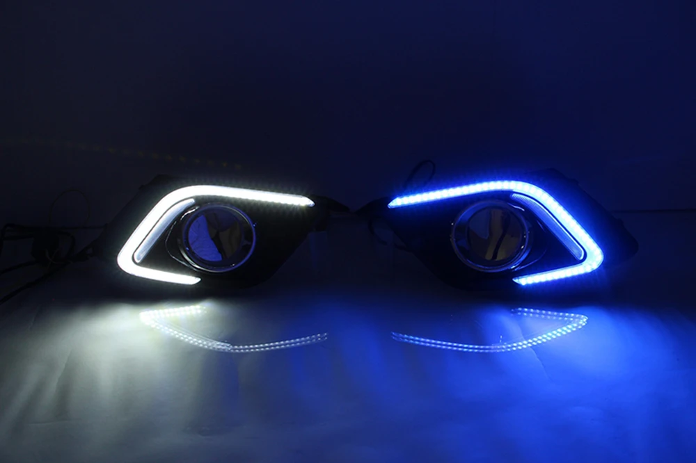 2 шт. DRL для Мазда 3 Мазда 3 Axela светодиодный дневные ходовые огни Дневной светильник противотуманная фара с поворотным сигналом светильник