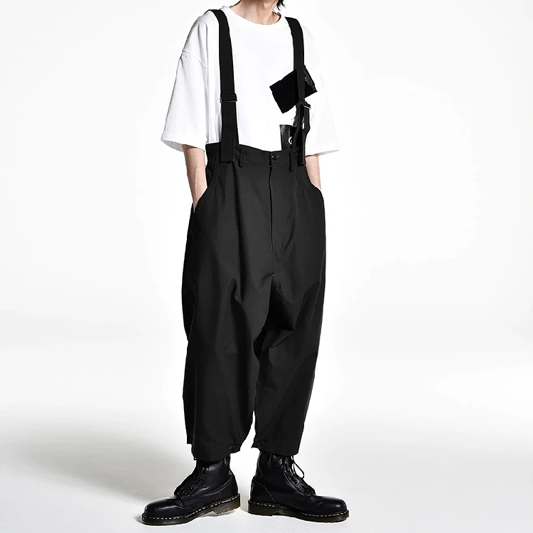original design of loose Japanese men's casual pants, wide leg pants 27-44!Oversize suspenders 2019 Custom men's clothing original design of loose Japanese men's casual pants, wide leg pants 27-44!Oversize suspenders 2019 Custom men's clothing