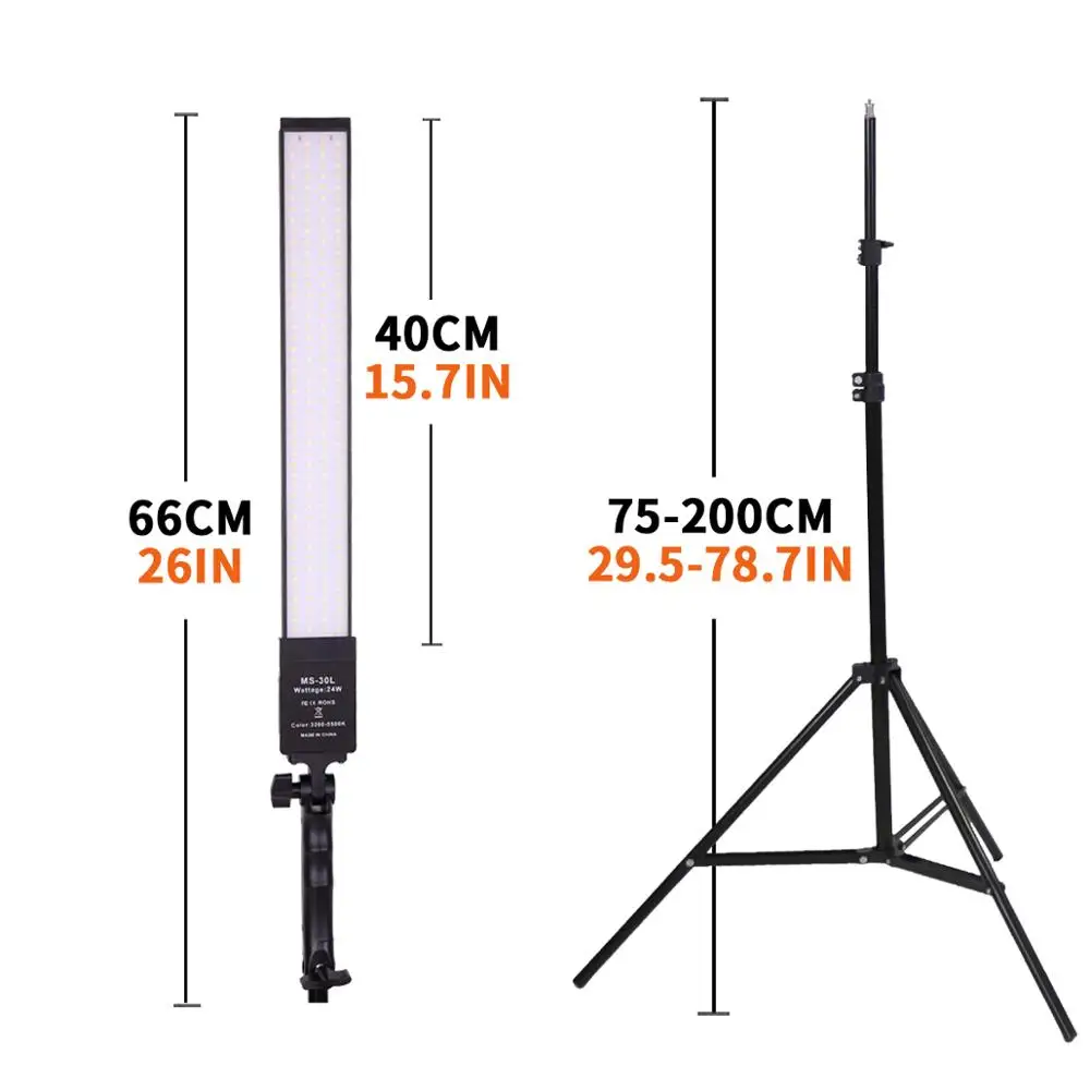 GSKAIWEN 2 Packs Dimmable Bi-Color Photography Lighting Studio LED Video Light Kit with Tripod Stand for Portrait Product Shoot