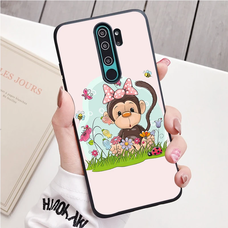 Khỉ Hoạt Hình Silicone Ốp Lưng Điện Thoại Redmi Note 8 7 Pro S 8T Cho Redmi 9 7A Bao best flip cover for xiaomi