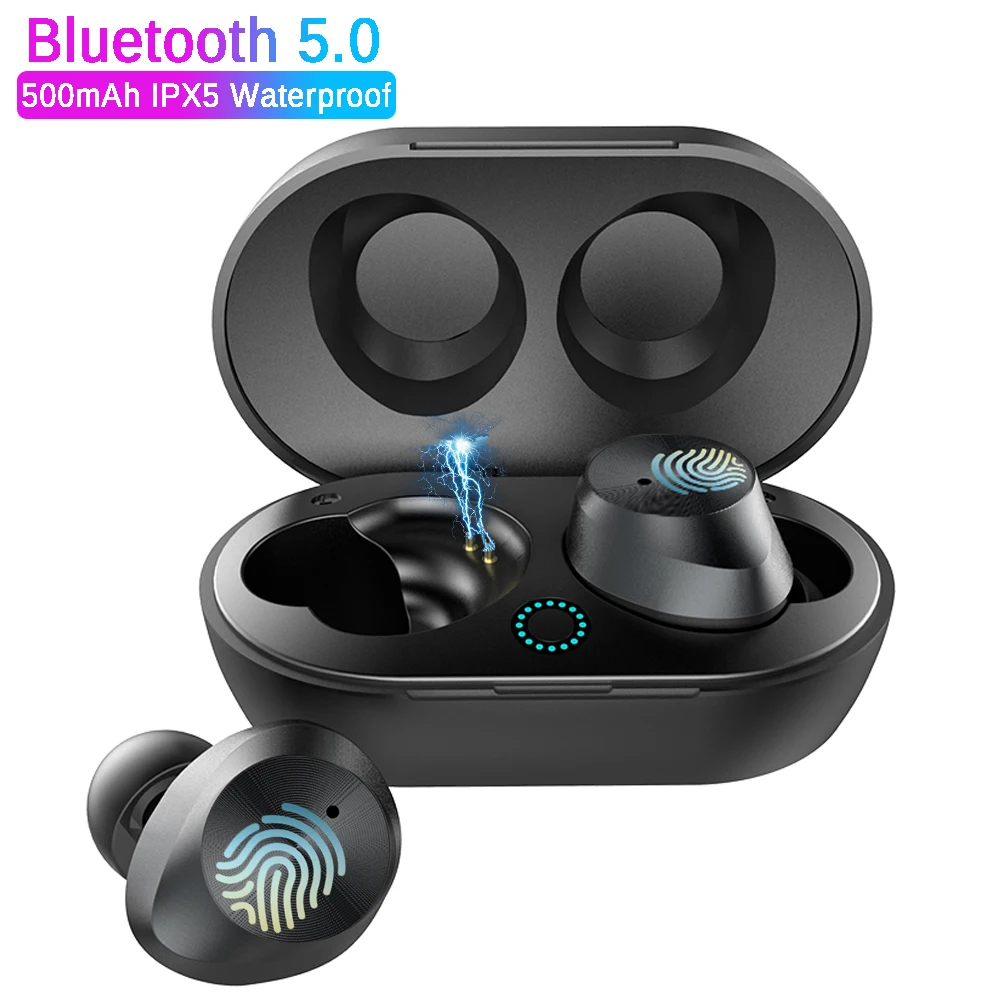 T9S Bluetooth 5.0 Earbuds Wireless Earphone Mini Binaural Earphone Touch TWS Bluetooth Headset For Smart Phone/Notebook