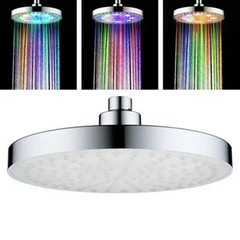 

8inch Round LED Shower Head Sprinkler Sprayer Bathroom 7 Colors Changing 100% Brand New And High Quality