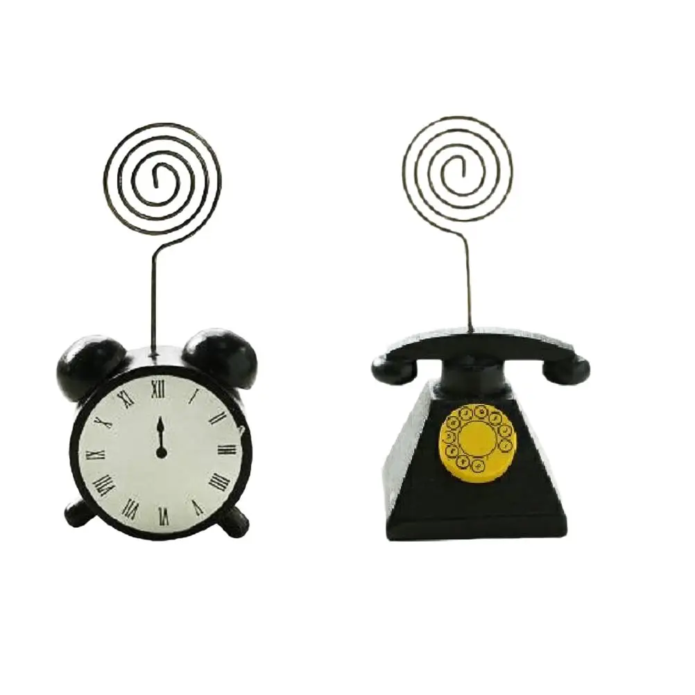 2pcs Wooden Message Holder Fashion Desk Photo Clip Business Card