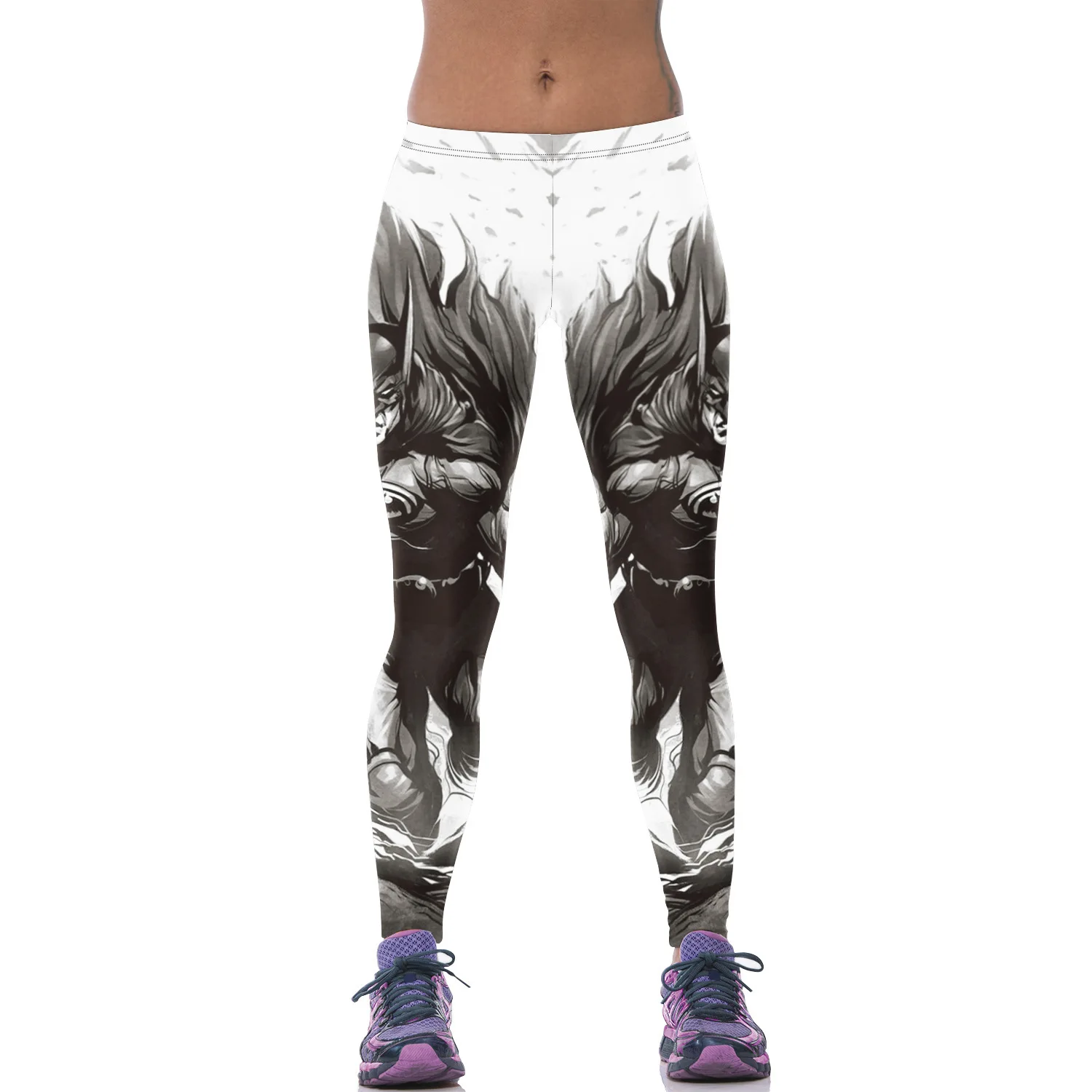 2019 New Quick-drying Gothic Leggings Fashion Ankle-Length Legging Fitness with Pocket |