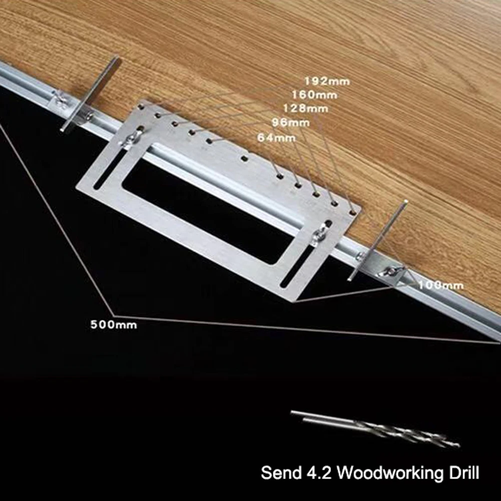 Door Cabinets Handle Hole Locator For Woodworking Tool Stainless Steel Drill Guide Locator Hole Drilling Opener Template