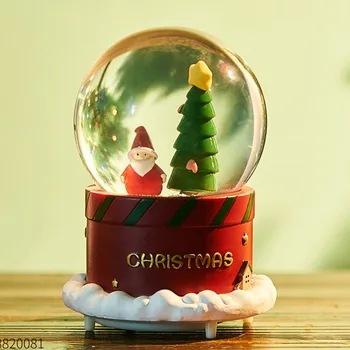 

Snow Ball Christmas Crystal Glass Music Box diy crystal snow globe glass music decoration boxes birthday gift for friend II50YYH