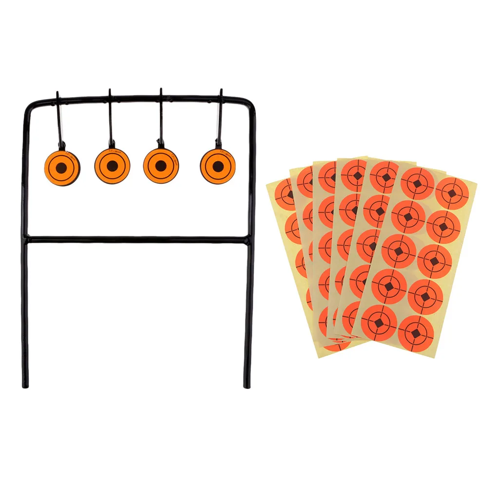 Self Resetting Spinning Shooting Gallery Target Plinking Range + 250 Stickers