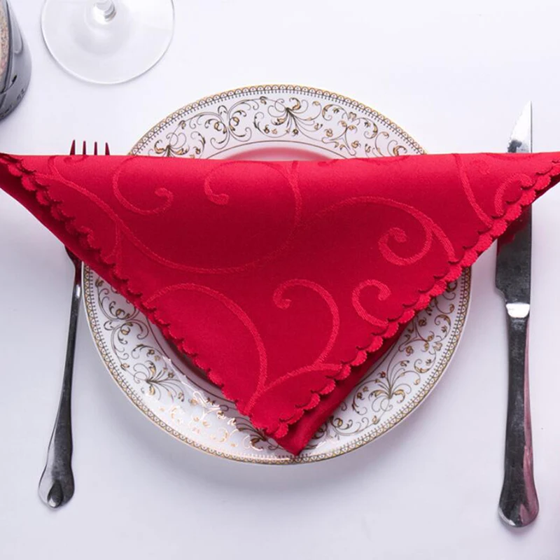 1PC Fabric Napkins Cloth 47.5*46cm Table Napkins For Weddings Decorative Serviettes Party Hotel Decor