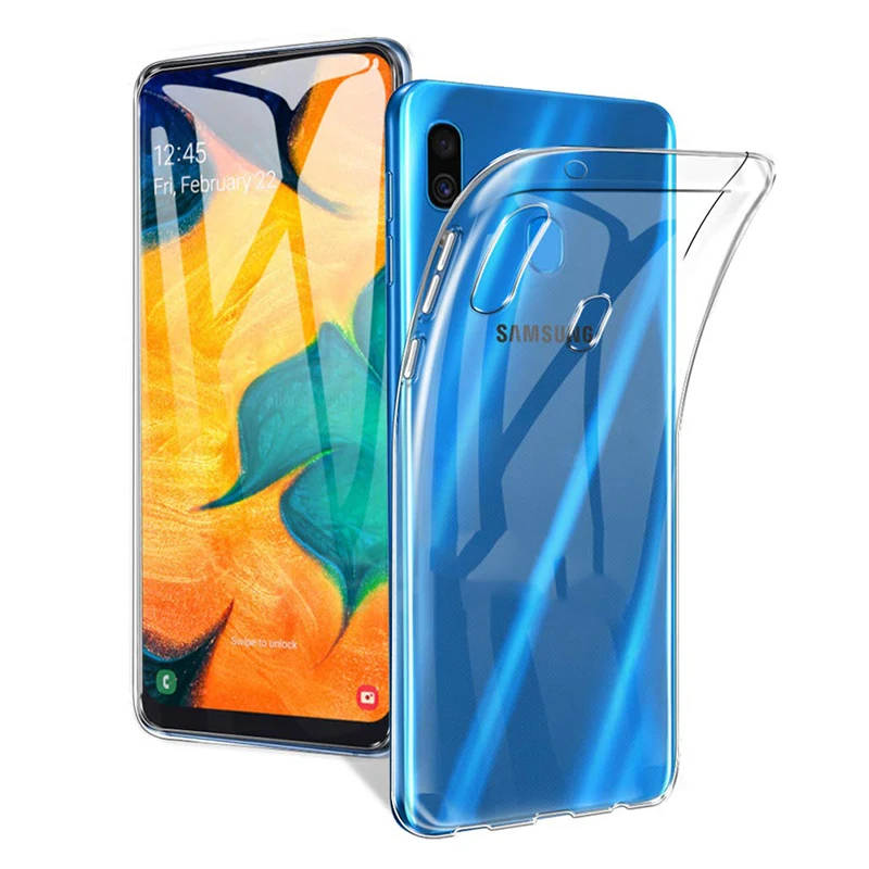 Мягкий чехол из ТПУ для Samsung Galaxy A30 A20 тонкий прозрачный силиконовый защитный