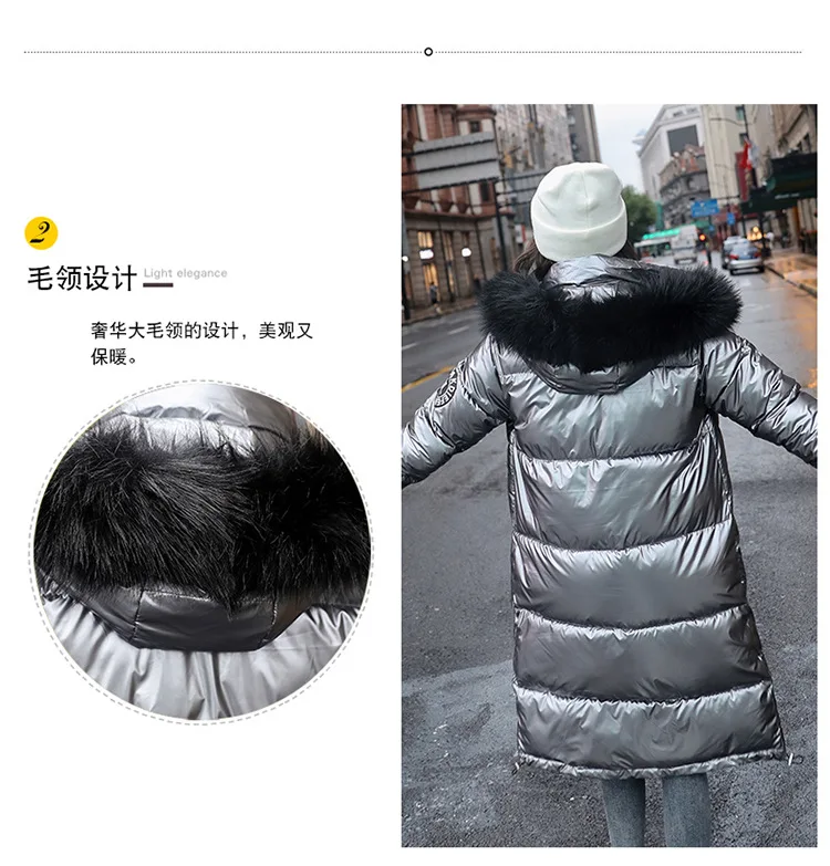 Hot Selling Winter New Products Hot Selling Fashion WOMEN'S Dress Korean-style Bright Skin down Feather Cotton-padded Cloth