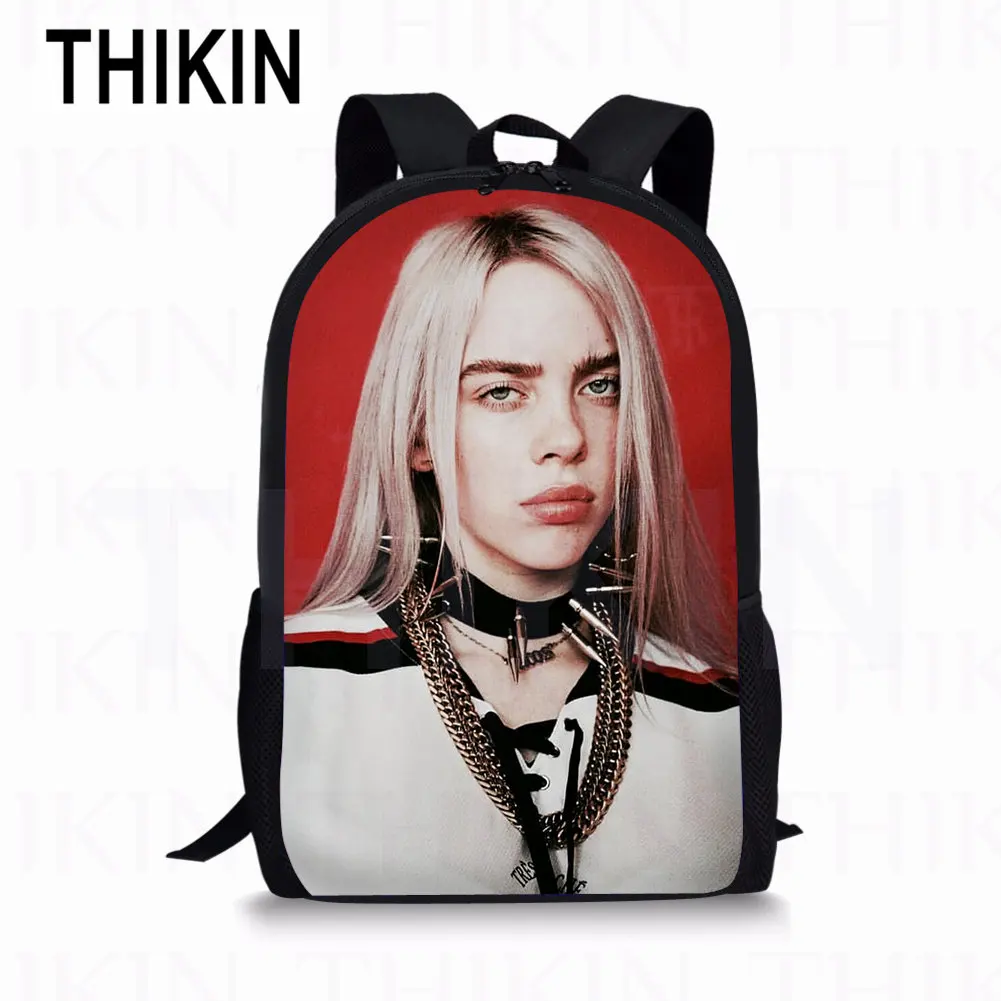 THIKIN Billie Eilish принт школьные сумки в Человек-паук для маленьких девочек рюкзак teenagergirls Популярные 3 шт./компл. Детская сумка на каждый день