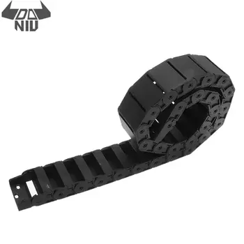 

DANIU Black 18mm x 50mm Openable Plastic Cable Drag Chain 1 Meter Long Wire Carrier Drag Chain for CNC Machine Tools