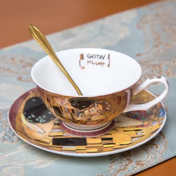 

Nordic Style Coffee Cup European Style Luxury Elegant Modern Luxury British ChinaCeramic Cup Bb90