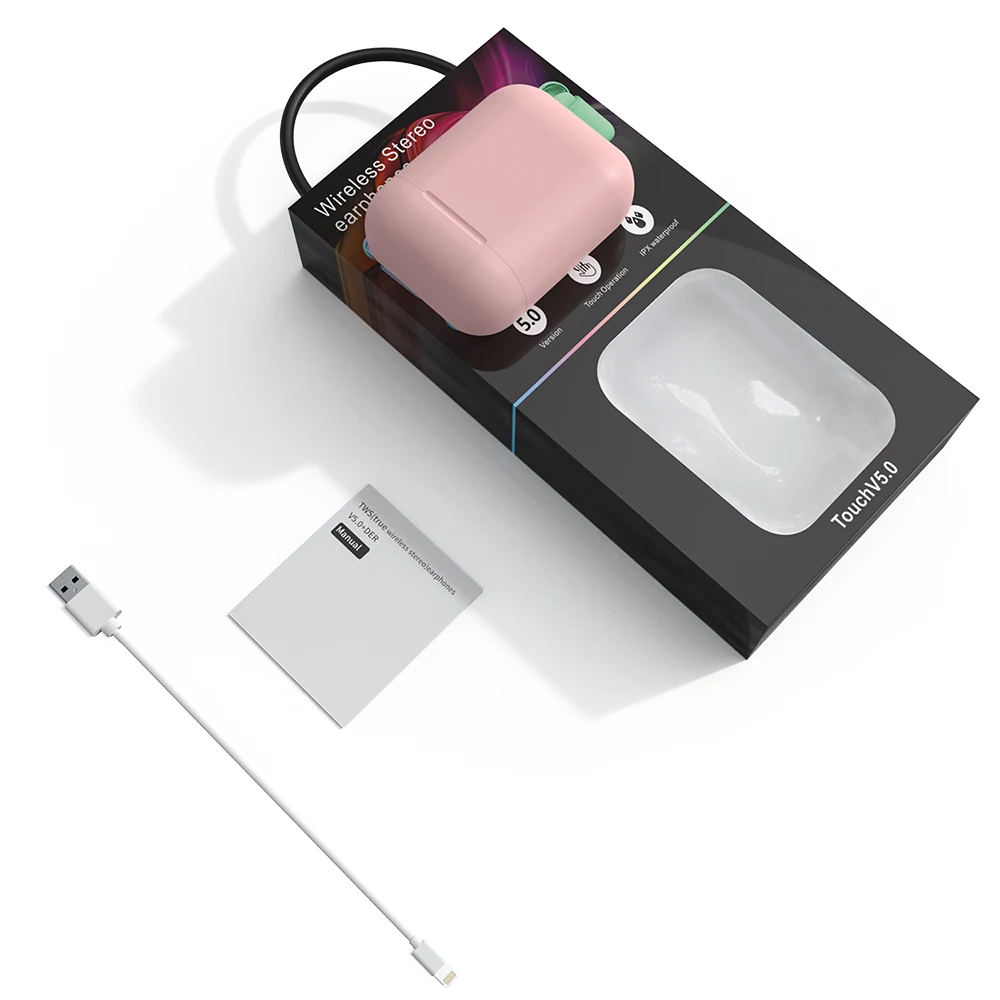 Inpods 12 Pk i12 TWS Bluetooth наушники 5,0 Bluetooth гарнитура Беспроводные наушники с микрофоном Siri