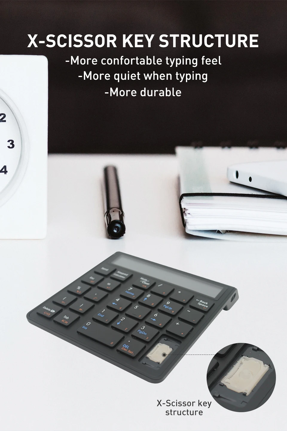 Numeric Keypad Bluetooth Numpad Wireless Number Pad Keyboard With 12 Digits LCD Display For Windows Android PC Computer Laptop soft keyboard for pc