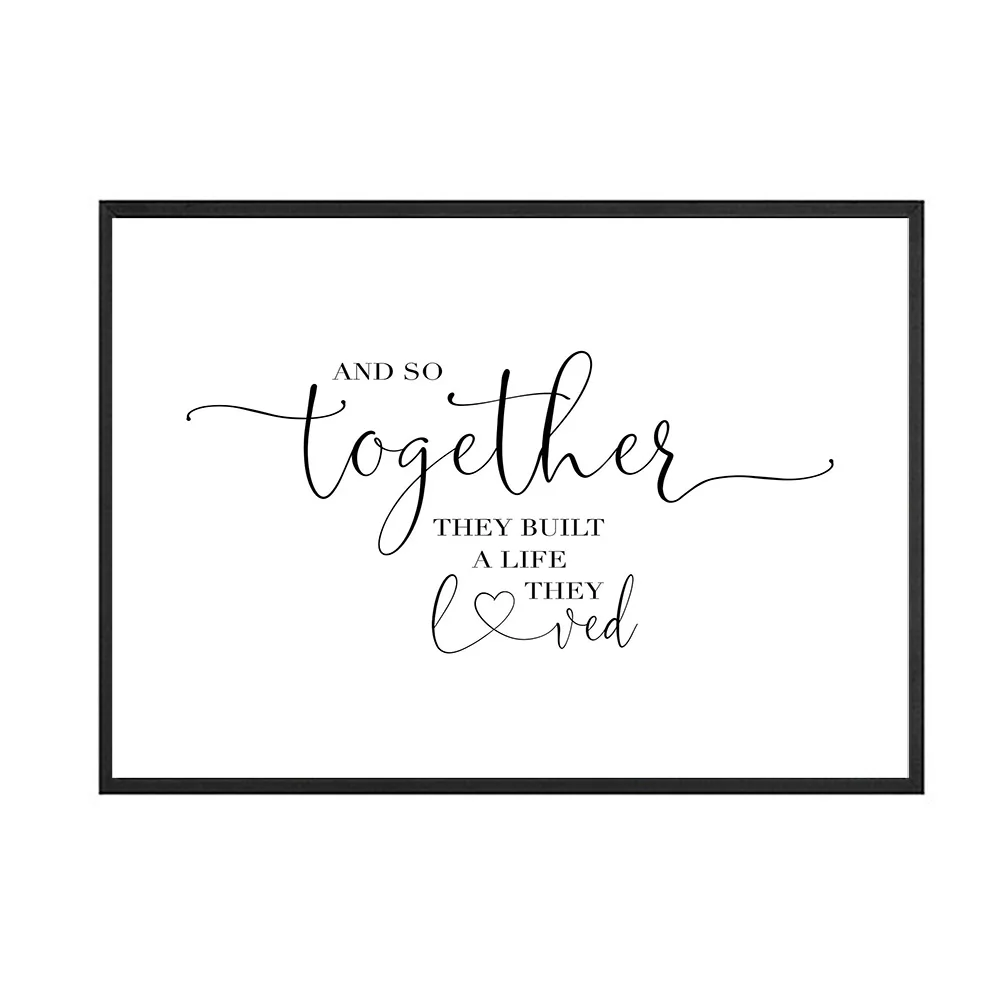 Simple Style Family Quote Poster Black and White Canvas Painting Music Note Pictures for Living Room Nordic Decoration Home Art