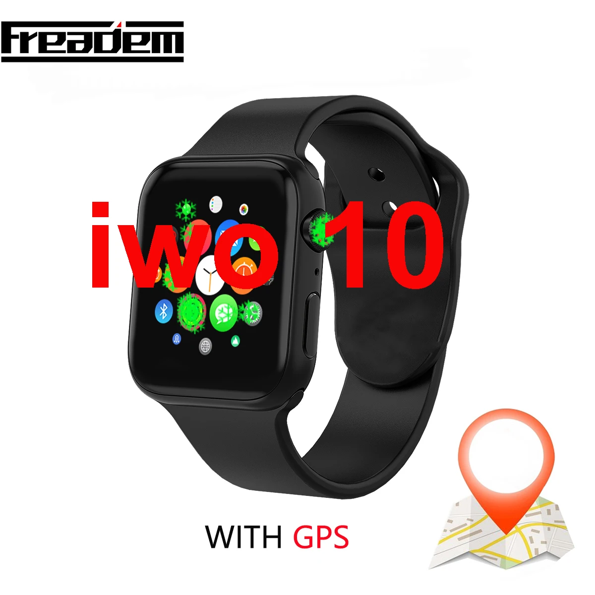 

44MM IWO 10 SmartWatch Bluetooth IWO 9 Series 4 GPS Inteligente Brinde SmartWatch Android for IOS Upgrade IWO 8 Dropshipping