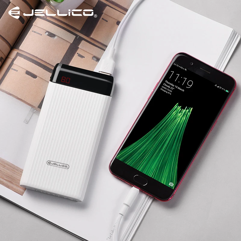 Jellico Мощность банка 20000 мА/ч, Тип usb C PD для быстрой зарядки iPhone 11 Pro X для samsung S9 для Xiaomi huawei мобильный Мощность банка