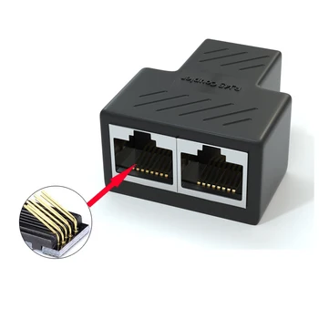 

RJ45 Networking Connector RJ45 1 To 2 Splitter Connector LAN Ethernet Network RJ45 Splitter Extender Plug Adapter