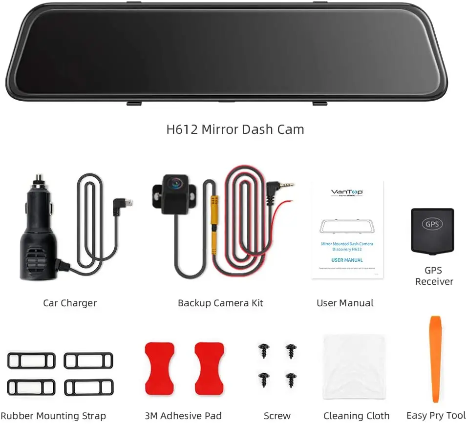 VanTop H612 Mirror Dash Cam 12