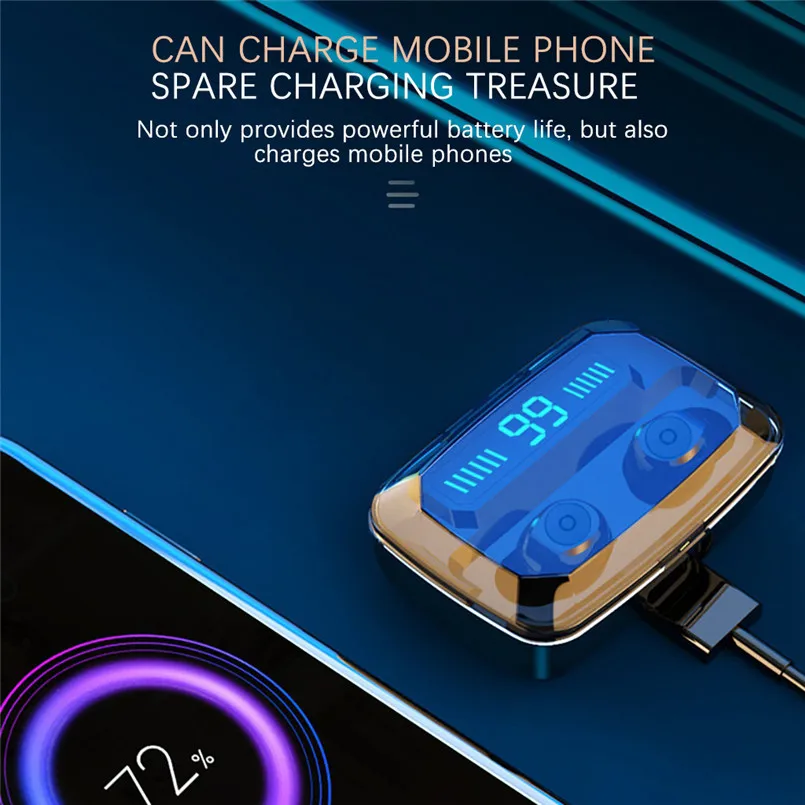 Мини беспроводные Bluetooth наушники, Спортивная гарнитура, стерео наушники-вкладыши Bluetooth 5 с беспроводной зарядкой Fone De Ouvido 50DEC16