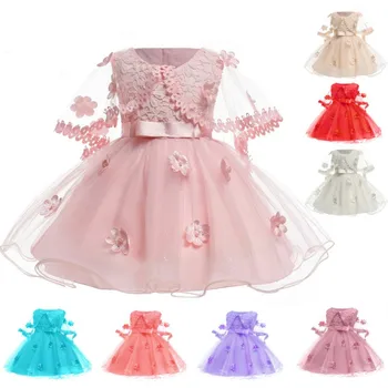 

Beaded Lace First Second Birthday Girl Party Dress Christmas Wedding Baby Dress Infant Fancy Frocks Baby Girl Dress Formal