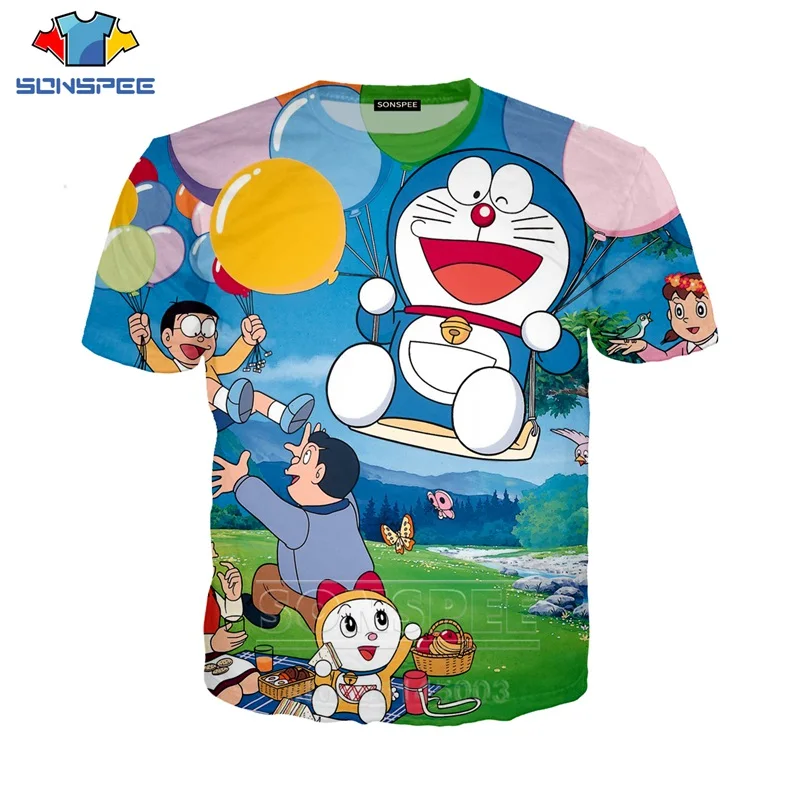 Doraemon футболка аниме для мужчин женщин Minamoto Shizuka Толстовка 3D принт Nobita Nobi короткий рукав хип хоп Уличный Топ пуловер C043 - Цвет: 19