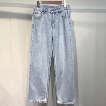 

Jeans Woman Pants Elastic Waist High wais Plus Size Denim Pants boyfriend Jeans for women Washed Cotton 2020 Fashion New