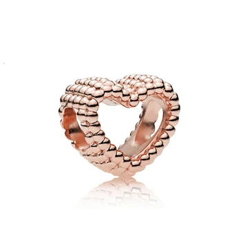 

100% 925 silver sterling new 787516 pink frizzy heart charm original feminine jewels lovely gift