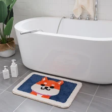 Коврик для двери из микрофибры, ковер для спальни, кухни, ванной, ванной комнаты, нескользящий коврик с мультяшным принтом, впитывающий коврик для ног