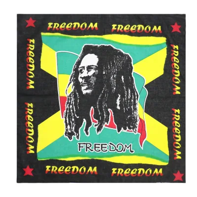 FOXMOTHER Hip Hop Punk Cotton Reggae Jamaica Green Weed Leaf Bandana Headwear For Mens - Цвет: H