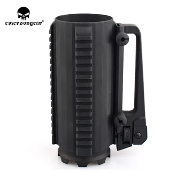 

emersongear Tactical Cup Black Aluminum Outdoor Mug 610ml Portable Hunting Battle Military Bottle Detachable Camping Travel Mug
