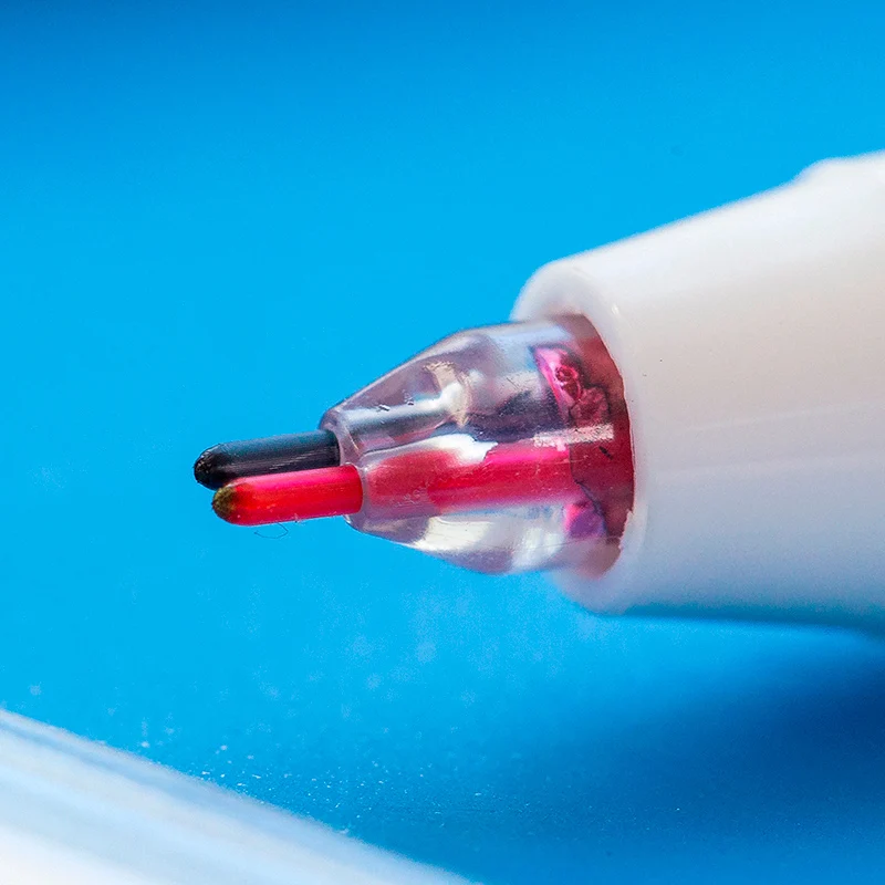 Double line pen set Red Blue color ink lines tip liner marker