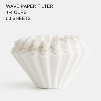 

Wave White Paper Filter 50 Sheets Disposable Coffee Filters Paper Optimal For An Brew & Dripper 1-4 Consistent Cups Wave Create