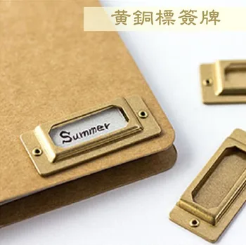 

Vintage brass label card index card Japan with the same traveler Notepad TN PDA accessories