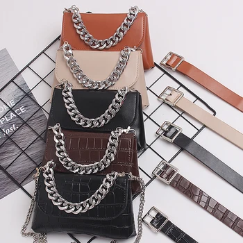 

Summer Retro belt bag female fashion Waist Bags Crocodile pattern chains shoulder messenger bags PU leather Womens Bag 2020 new