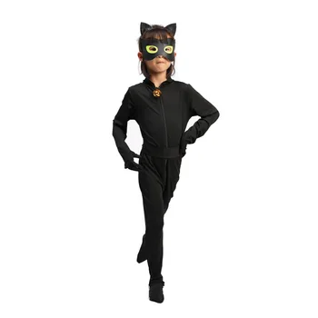 

Hot Carnival Clothing Cat Noir Cosplay Sets Lady Halloween Christmas Party Custume Jumpsuit Kids Girls Suit Spot 3-10Y