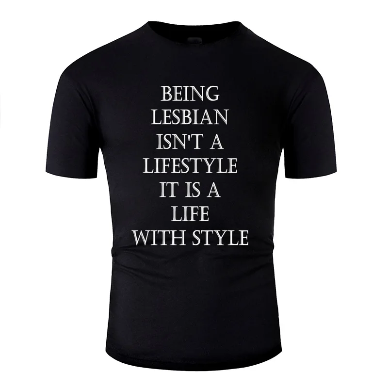 Kawaii Being lesbies Is't A Lifestyle It Is Life With men футболка из хлопка с круглым вырезом женская