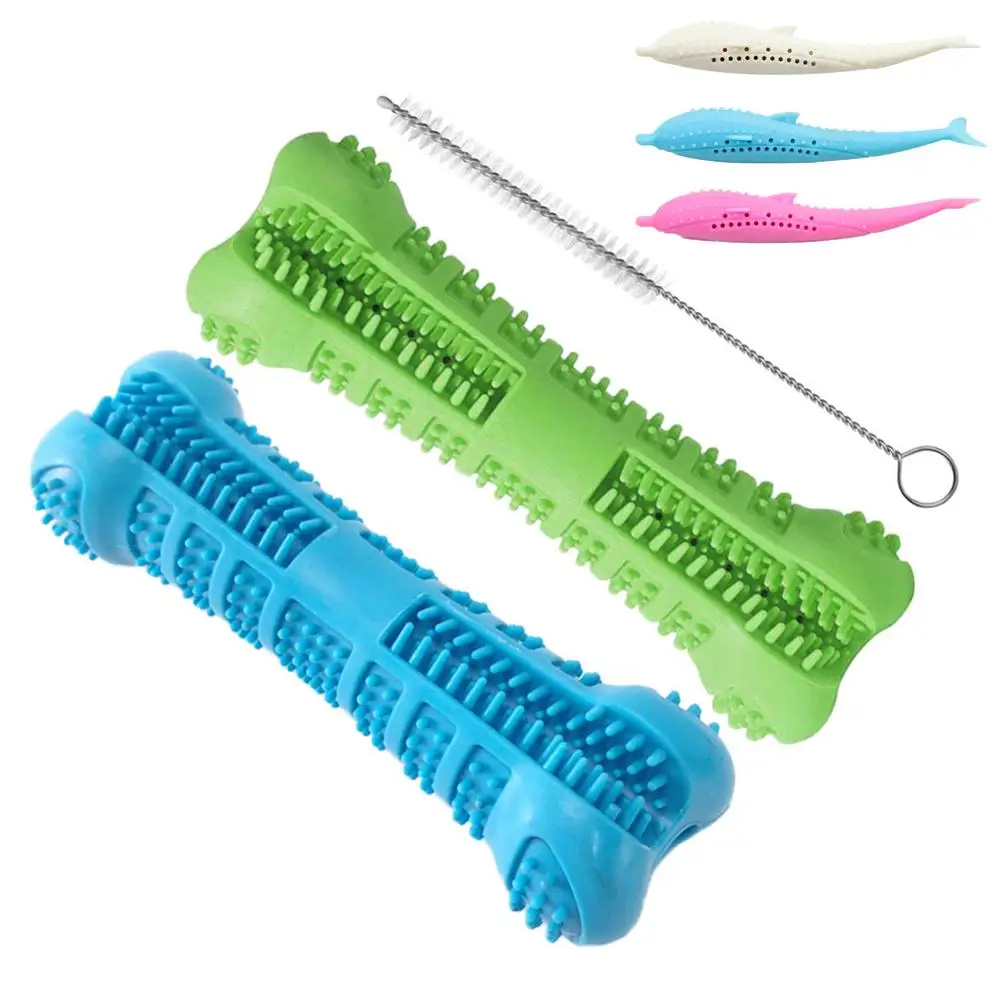 

Pet toothbrush Chew Toy dog Toys Soft Silicone Mint Fish Cat Toy Catnip Pet Clean Teeth Toothbrush Chew Containing catnip