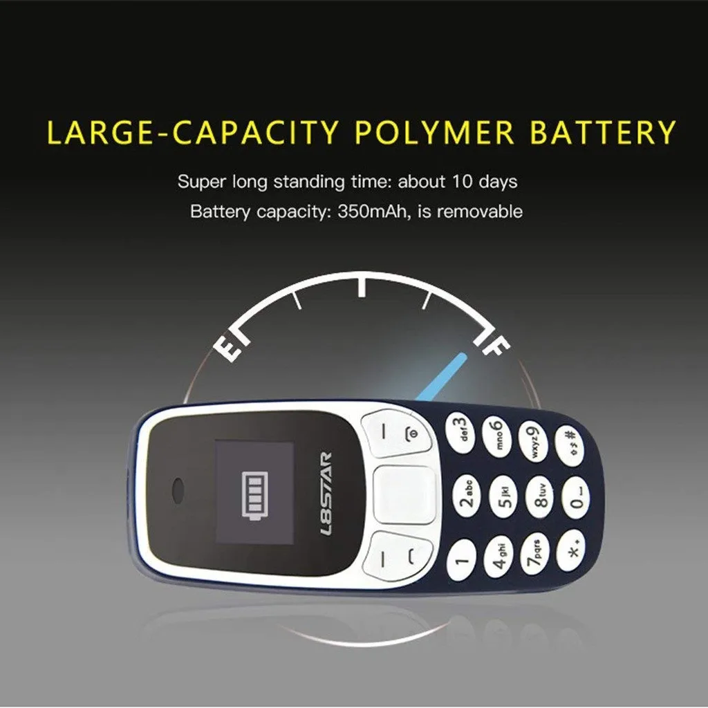 L8star BM10 мини телефон супер маленький мобильный телефон голосовой Bluetooth наушники Bluetoth Dialer 2 карты с низким уровнем радиации сотовый телефон