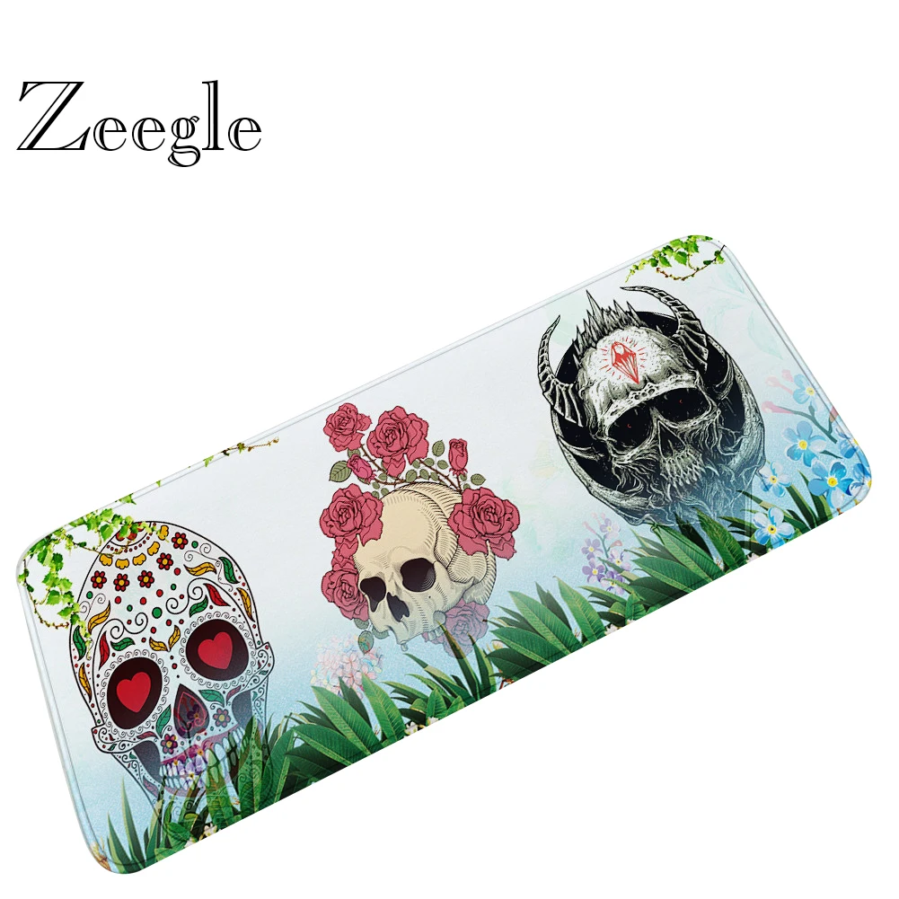Funny Kitchen Long Carpet Anti-slip Hallway Rug Bathroom Doormat Absorbent Shower Mat Washable Bedside Carpet Mat Bedroom Rug