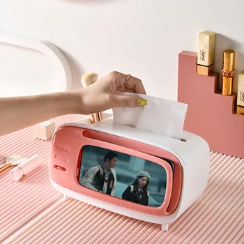 

Creative TV Desktop Tissue Box Living Room Coffee Table Pumping Box Magnetic Remote Control Storage Box Napkin Box