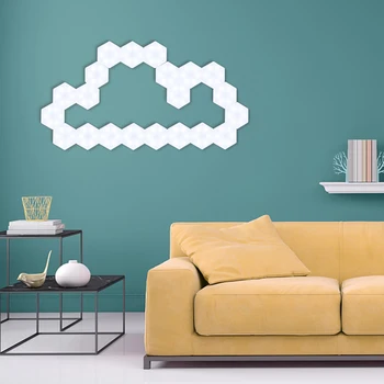 

3pcs Remote Control Hexagonal LED Wall Lamp Dimmable Timing Smart Light for Home Office Hotel HYD88