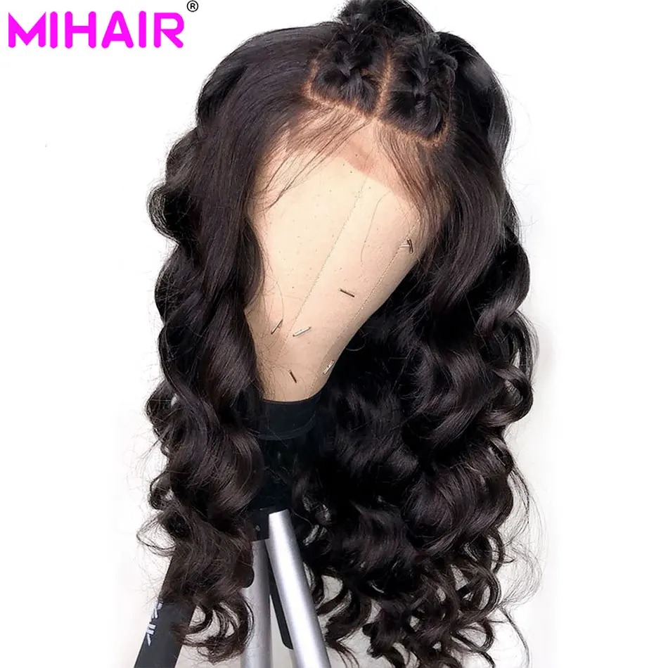 

Lace Front Human Hair Wigs Pre Plucked 13x4 Brazilian Loose Wave Wigs With Baby Hair For Black Women Remy Extensions