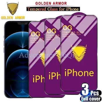 3PCS Golden Armor Tempered Glass OG Screen Protector 1