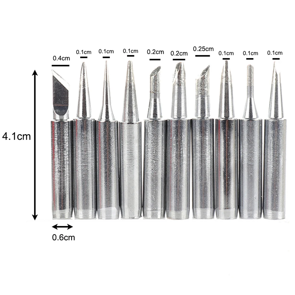 

10Pcs Solder Soldering Iron Tip Tool Set for Lusey Aoyue 968 New Useful Tools for Factory