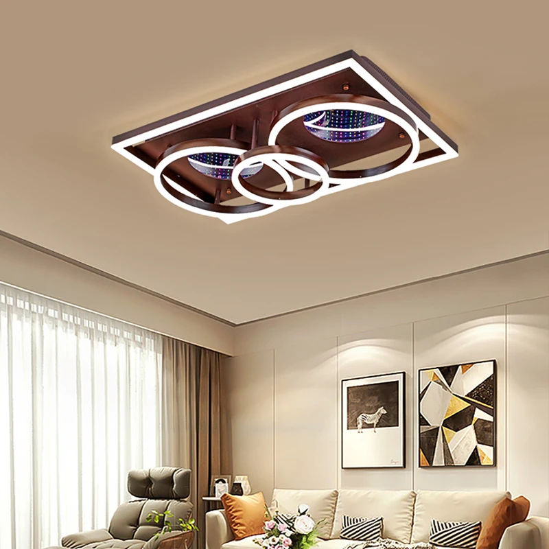 

White&Black Modern LED Chandelier Lustre For Living Room Light Bedroom Dining room Acrylic Ceiling Chandelier Lighting Luminaire